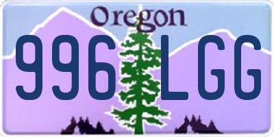 OR license plate 996LGG