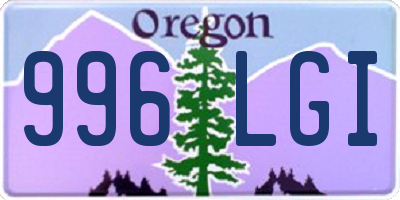 OR license plate 996LGI