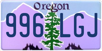 OR license plate 996LGJ