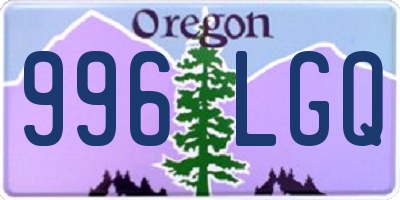 OR license plate 996LGQ
