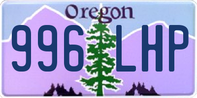 OR license plate 996LHP