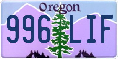 OR license plate 996LIF