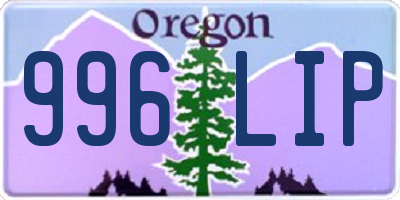 OR license plate 996LIP