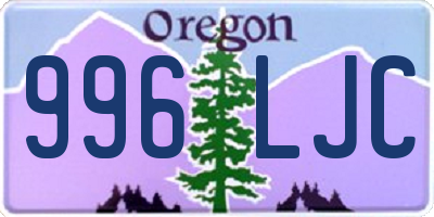 OR license plate 996LJC