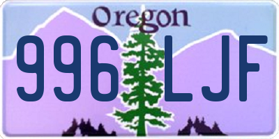 OR license plate 996LJF