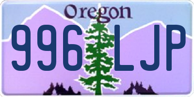 OR license plate 996LJP