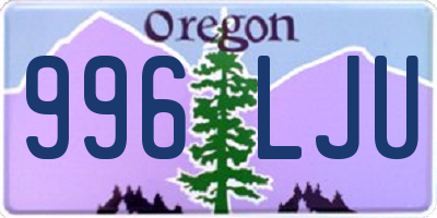 OR license plate 996LJU