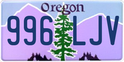 OR license plate 996LJV