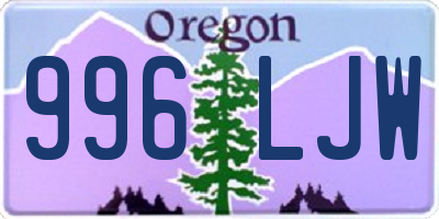 OR license plate 996LJW