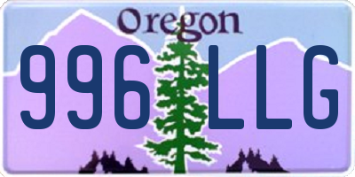OR license plate 996LLG