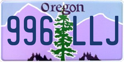 OR license plate 996LLJ