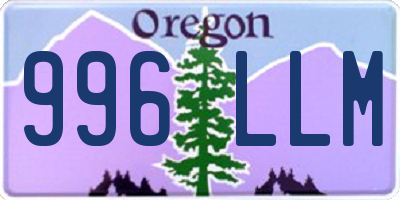 OR license plate 996LLM