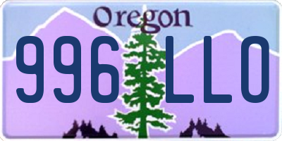 OR license plate 996LLO