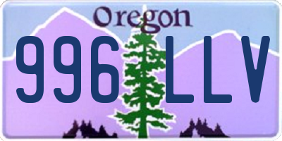 OR license plate 996LLV