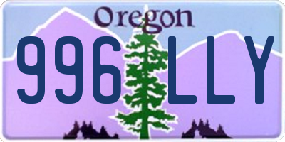 OR license plate 996LLY