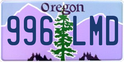 OR license plate 996LMD