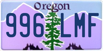 OR license plate 996LMF