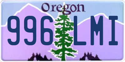 OR license plate 996LMI