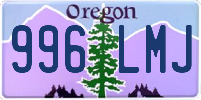 OR license plate 996LMJ