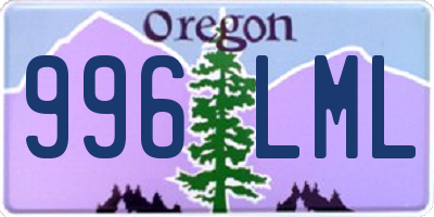 OR license plate 996LML