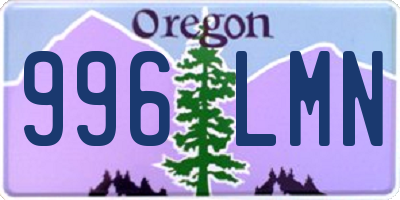 OR license plate 996LMN