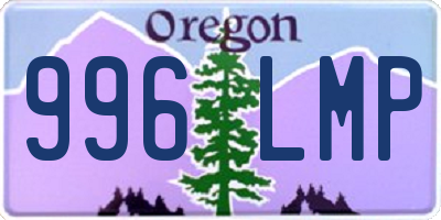 OR license plate 996LMP