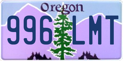 OR license plate 996LMT