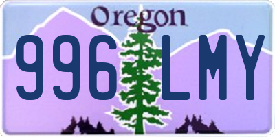 OR license plate 996LMY