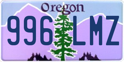 OR license plate 996LMZ