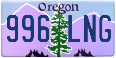 OR license plate 996LNG