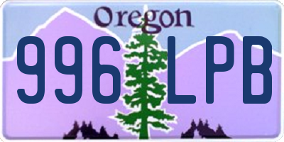 OR license plate 996LPB