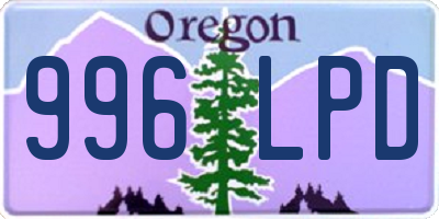 OR license plate 996LPD