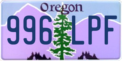 OR license plate 996LPF
