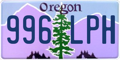 OR license plate 996LPH