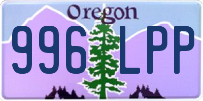 OR license plate 996LPP
