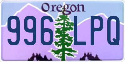 OR license plate 996LPQ