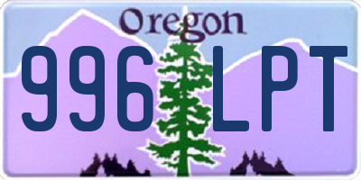 OR license plate 996LPT