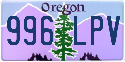 OR license plate 996LPV
