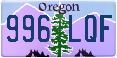 OR license plate 996LQF