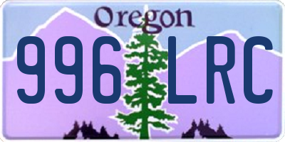 OR license plate 996LRC