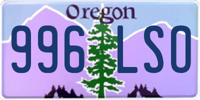 OR license plate 996LSO