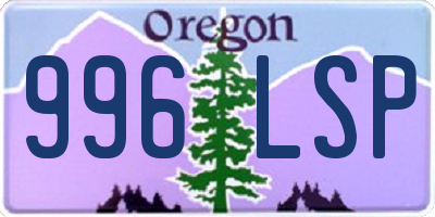 OR license plate 996LSP