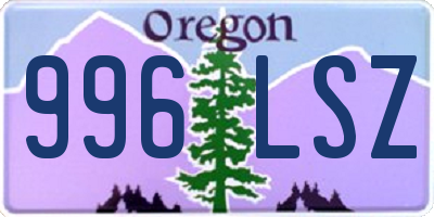 OR license plate 996LSZ