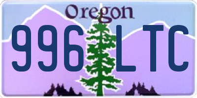 OR license plate 996LTC