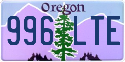 OR license plate 996LTE