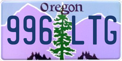 OR license plate 996LTG