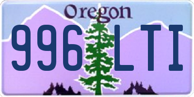 OR license plate 996LTI