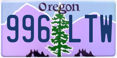 OR license plate 996LTW