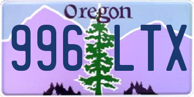 OR license plate 996LTX