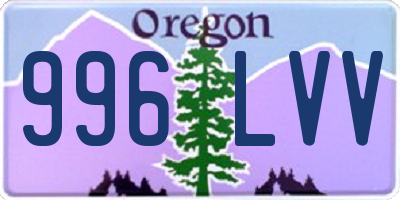 OR license plate 996LVV